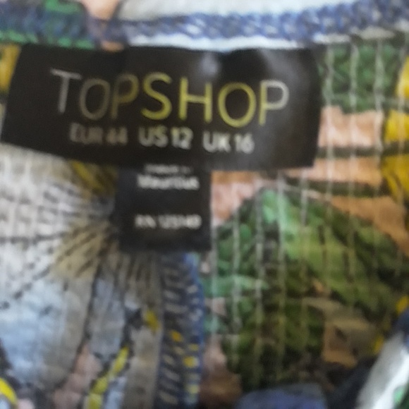 Top Shop sun dress, large, blue/green - Picture 3 of 4